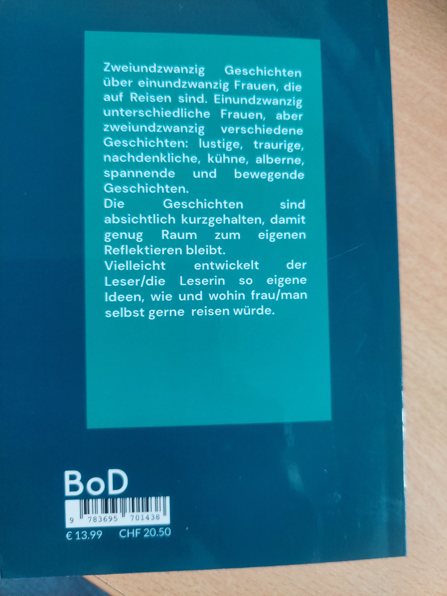 Unterwegs – Buchrückseite